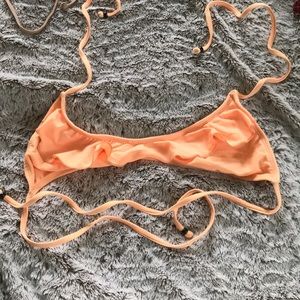 Tyler Rose orange sherbet ruffle bikink top sz1